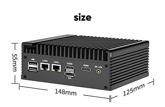 Topton G2C Intel N100 Fanless Mini PC 2xi226-V 2.5G 2*COM NVMe 2